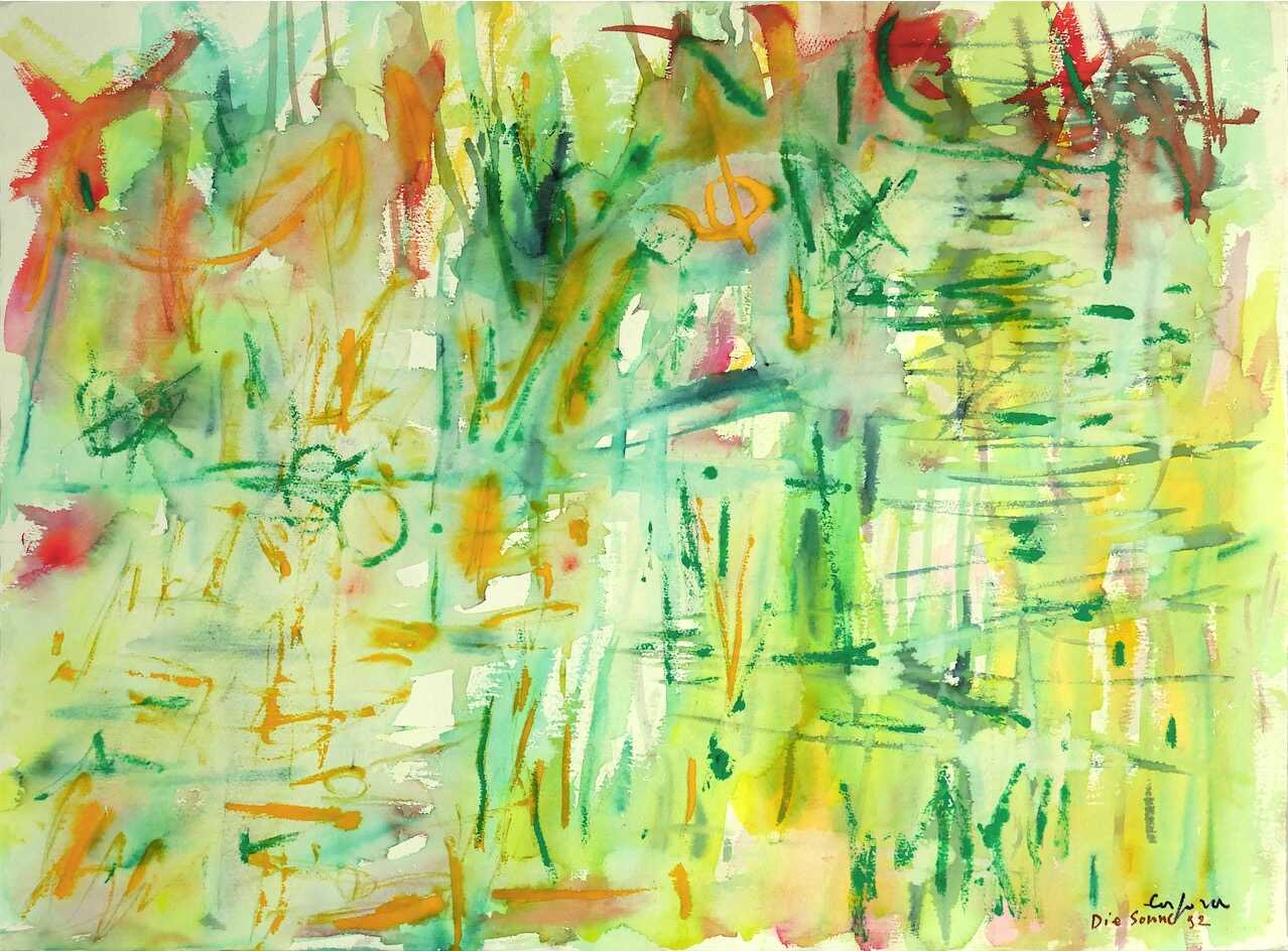 Die sonne, 1992 gouache sur papier 56 x 76,3 cm