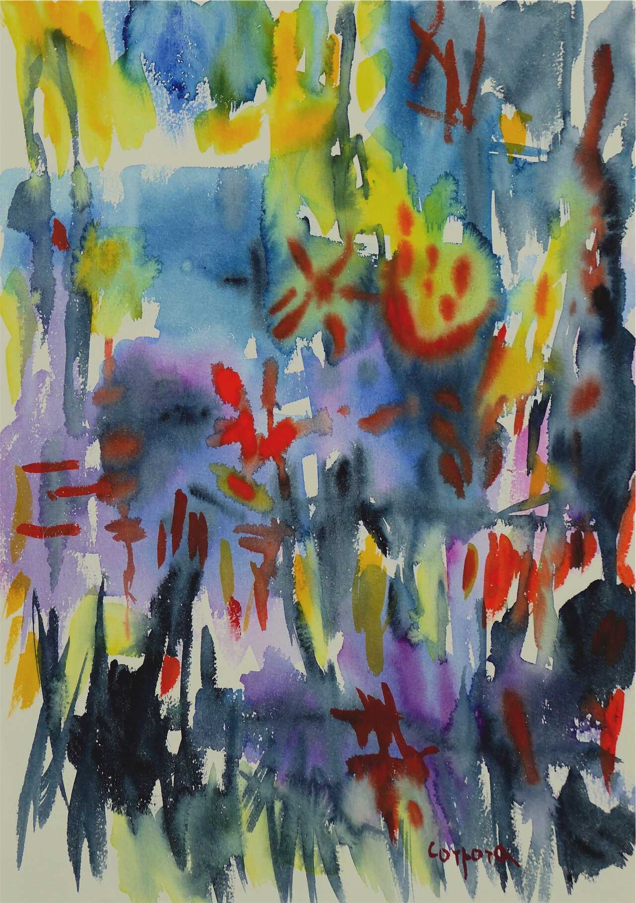 Sans titre, gouache sur papier 51 x 36 cm