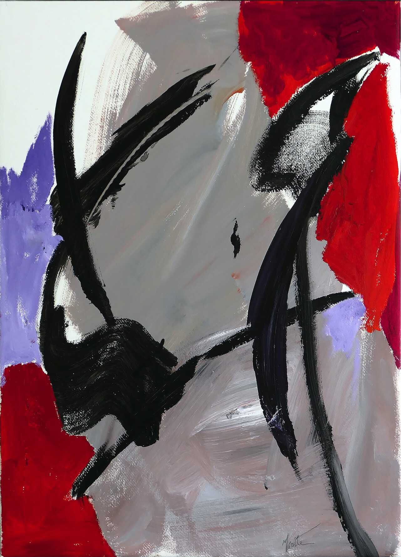 Sans titre, 2000 acrylique sur papier marouflé sur toile 76 x 56,5 cm