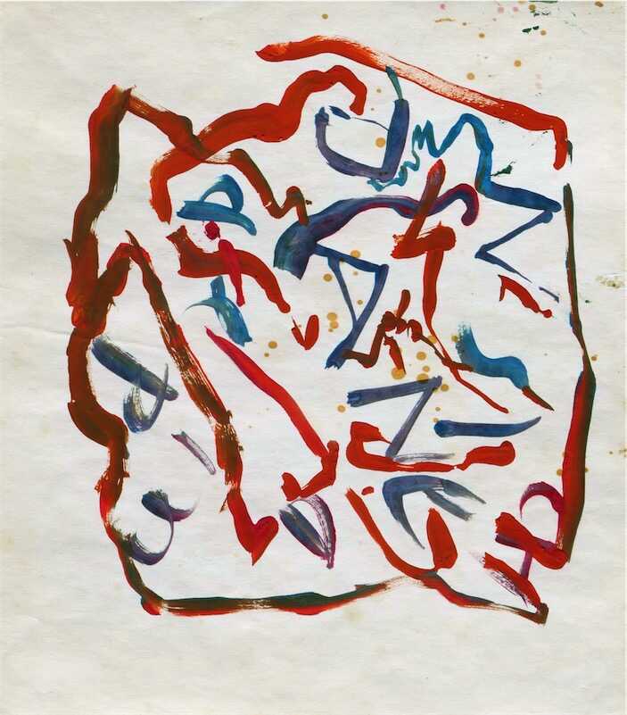 Sandkat4X4 Sans titre, 1985 gouache sur papier 27,5 x 23,8 cm